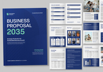 Business Proposal Brochure Template & Corporate Magazine Layout