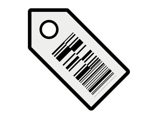 This barcode tag icon symbolizes modern commerce efficiency, highlighting seamless digital integration for payments, product details, and inventory tracking