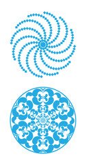 Set of pattern flower and squre shape vector design