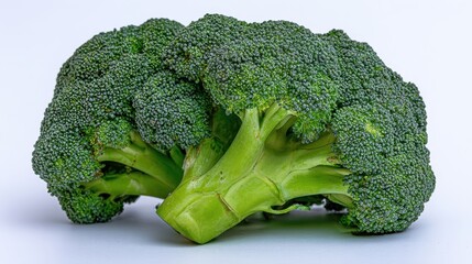 The fresh and vibrant broccoli showcasing its rich green color and texture.