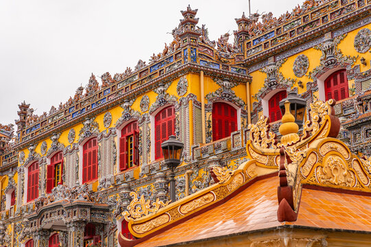 Hue, Vietnam-February 10, 2025: The Imperial City was designated a UNESCO World Heritage Site in 1993 was constructed in 1804.