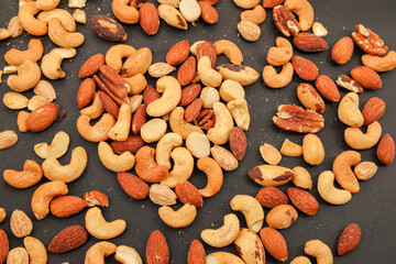 Mix of heart -shaped nuts