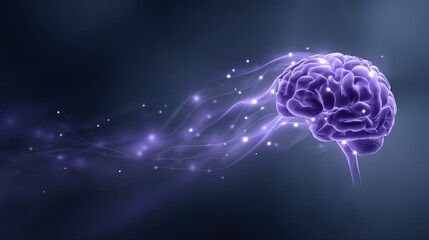Human Brain with Neural Network Connections is Symbol of Intelligence and Cognitive Function showcasing mental activity