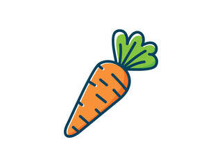Carrot vegetable icon. Suitable for healthy food promotions, agricultural graphics, and children's content.