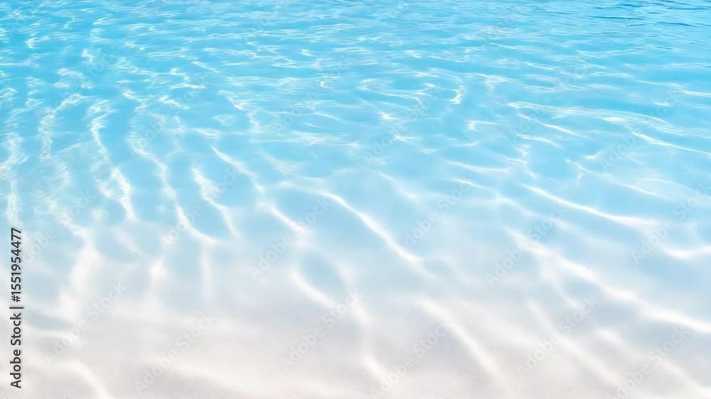 Poster serene ocean waters: capture the tranquil essence of clear, azure waters, reflecting the play of sun