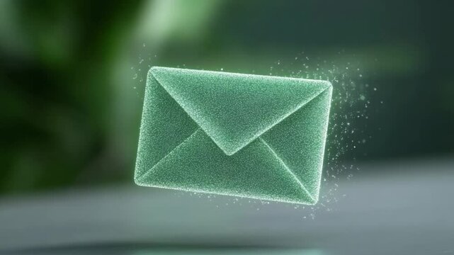Email in Digital Light: A glowing envelope in the digital realm, capturing the essence of electronic communication. A creative way to share the idea of technology in a photo-realistic rendering.