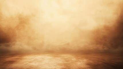 Abstract smoky brown background with textured floor.