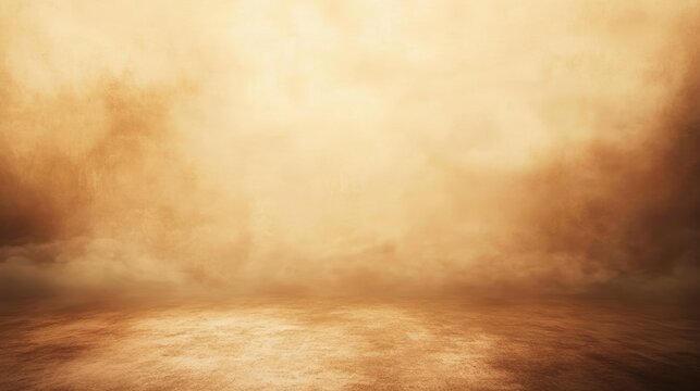 Abstract smoky brown background with textured floor.