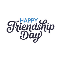 Happy Friendship Day Hand Lettering Typography Design for Celebrations