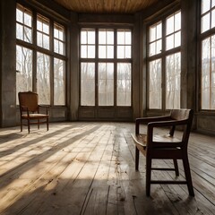 vintage room with wooden chair