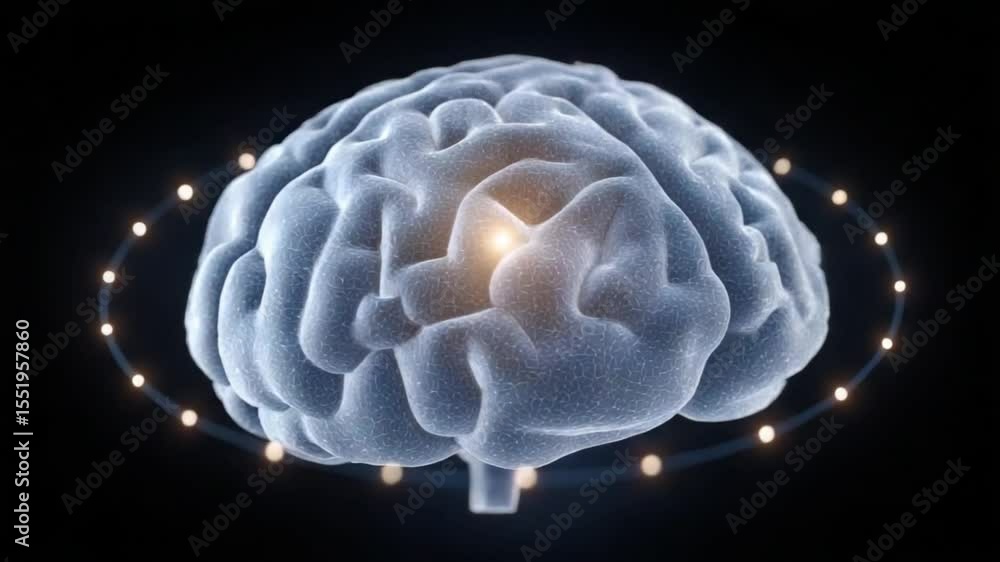 Poster mind's eye: illuminated visualization of the human brain, offering a striking glimpse into the sourc