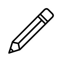 Black Pen Icon in Silhouettes Style Representing Writing, Drawing, or Signature Tool on White Background