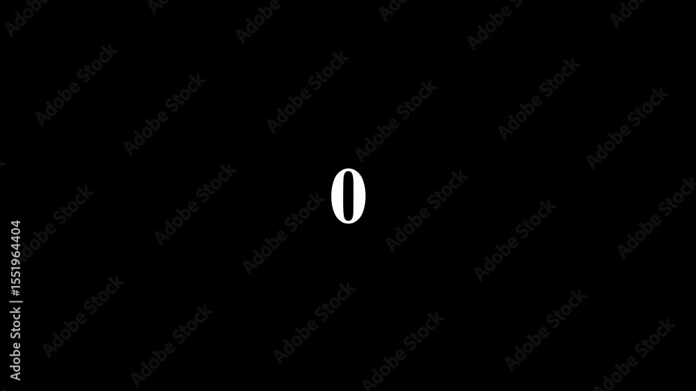 Poster five-second countdown timer shows decreasing numbers for quick time tracking. visual represents coun