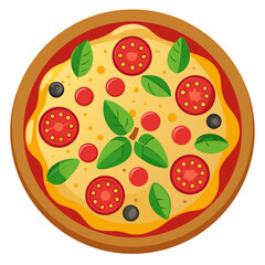 Delicious Pizza with Toppings