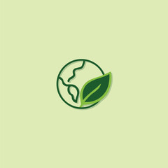Eco Globe Leaf Logo – Global Nature and Green Energy Concept