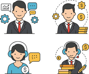 Business people icons for corporate roles