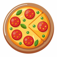 Fototapeta premium Delicious Pizza with Toppings