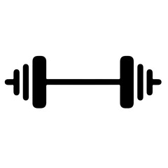 Black barbell weightlifting icon, vector illustration, gym fitness symbol