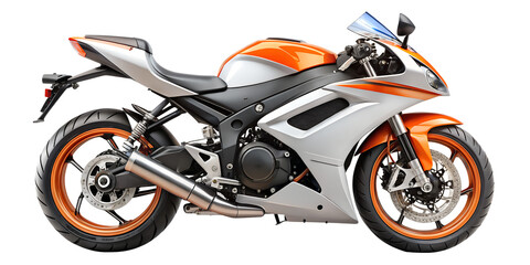 Modern Sports Bike On Clean White Background