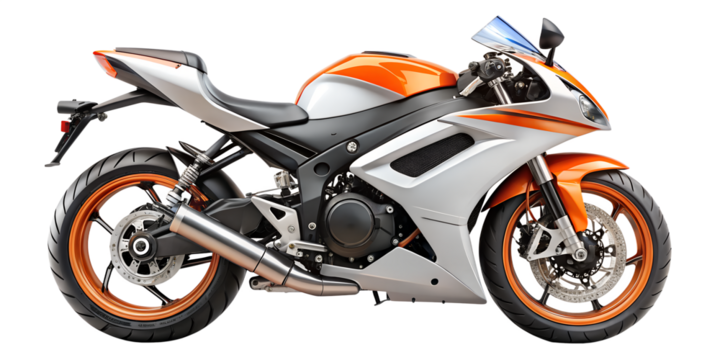 Modern Sports Bike On Clean White Background