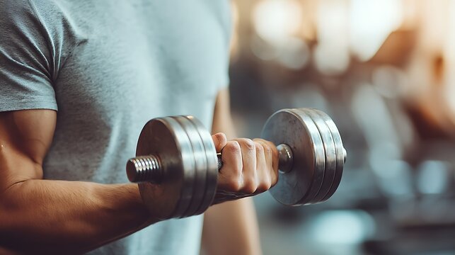 Dumbbell Curl Exercise Arm Strength