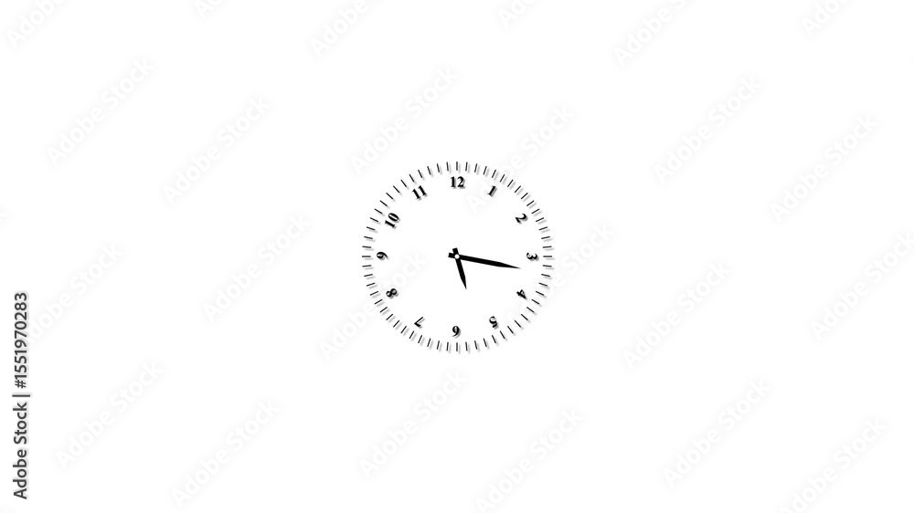 Poster clock icon shows time and schedule. clock represents timing, deadlines, and punctuality in digital d