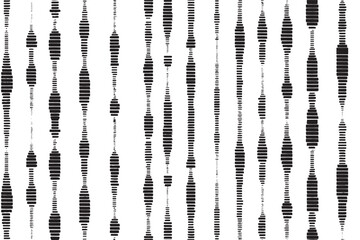 Abstract Black and White Vertical Dot and Dash Pattern