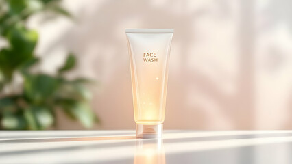 Face wash product photography for skincare routine and daily facial cleanser advertising campaign use