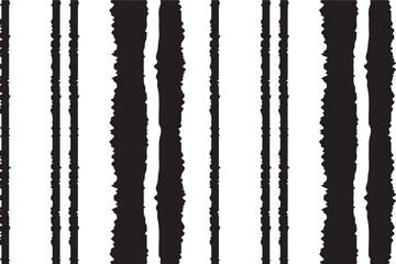 Abstract Black and White Vertical Grunge Stripes Pattern