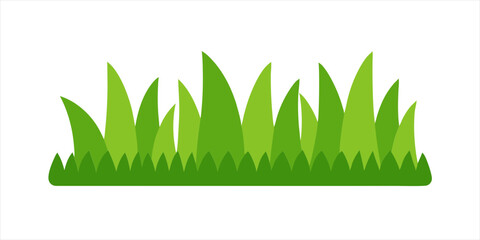 cartoon grass border vector in child art style on on transparent background © trendf