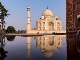 Agra, Uttar Pradesh, India: Day trip to The Taj Mahal is an ivory-white marble mausoleum on the...