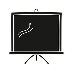minimalist blackboard doodle drawing isolated on white background on transparent background