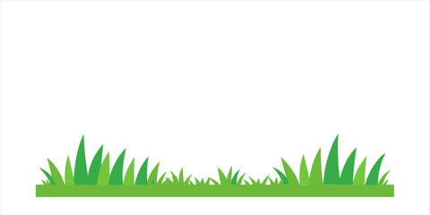 playful grass border illustration like kids drawining on white background on transparent background