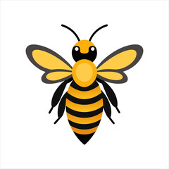 realistic honey bee clipart on white background on transparent background