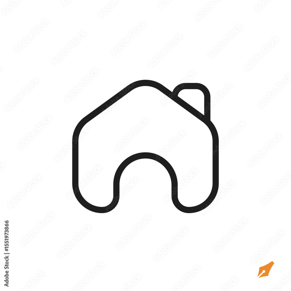 Poster home icon is designed in a visually appealing and easily recognizable style. it’s suitable for vario