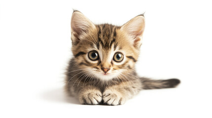 kitten isolated on a white background