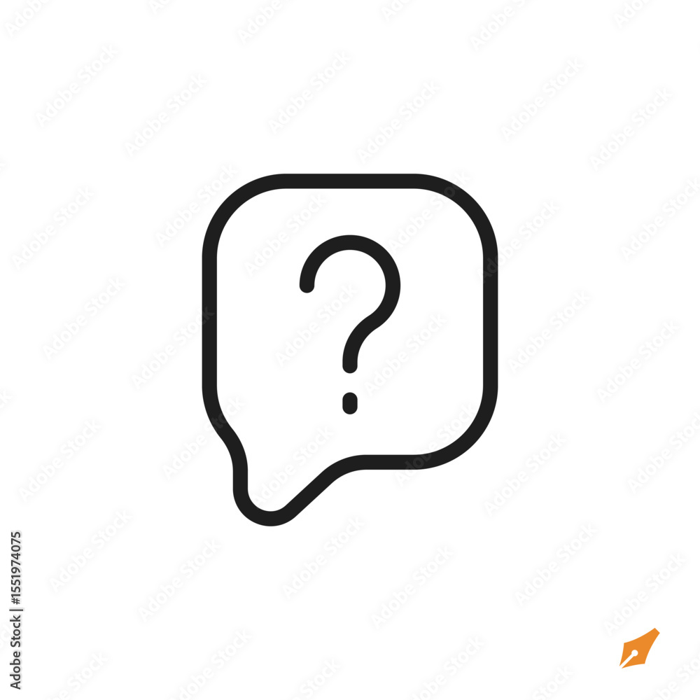 Poster question icon is designed in a visually appealing and easily recognizable style. it’s suitable for v