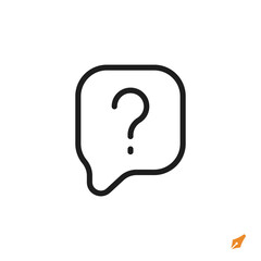 question icon is designed in a visually appealing and easily recognizable style. It&rsquo;s suitable for various visual needs such as apps, presentations, digital media, or other graphic design projects.