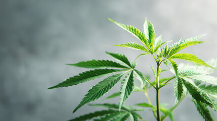 a professional shot of a cannabis plant nuetral
