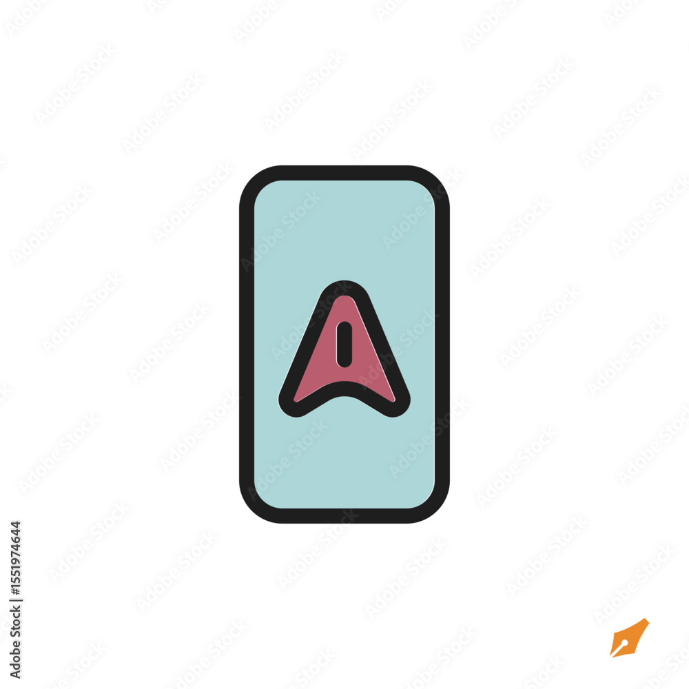 Poster navigation icon is designed in a visually appealing and easily recognizable style. it’s suitable for
