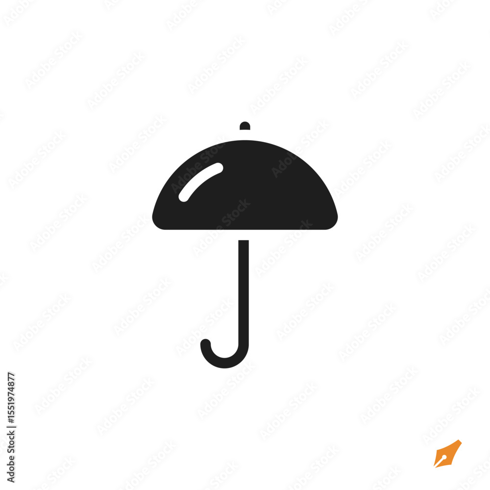 Leinwandbilder umbrella icon is designed in a visually appealing and easily recognizable style. It’s suitable for various visual needs such as apps, presentations, digital media, or other graphic design projects.