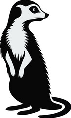 Meerkat vector silhouette
