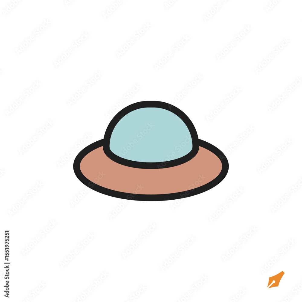 Poster hat icon is designed in a visually appealing and easily recognizable style. it’s suitable for variou
