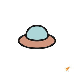 hat icon is designed in a visually appealing and easily recognizable style. It’s suitable for various visual needs such as apps, presentations, digital media, or other graphic design projects.