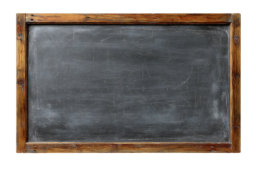 Old wooden framed chalkboard, blank, textured surface
