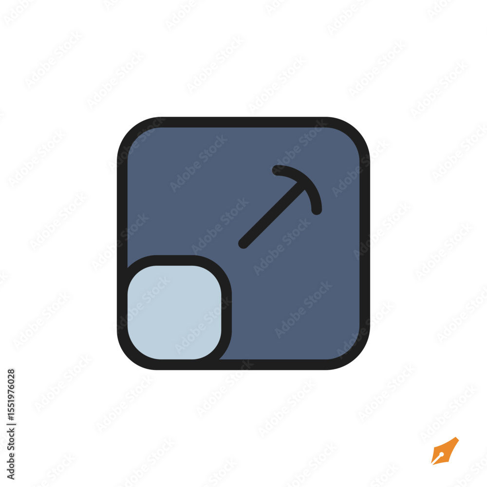 Leinwandbilder zoom icon is designed in a visually appealing and easily recognizable style. It’s suitable for various visual needs such as apps, presentations, digital media, or other graphic design projects.