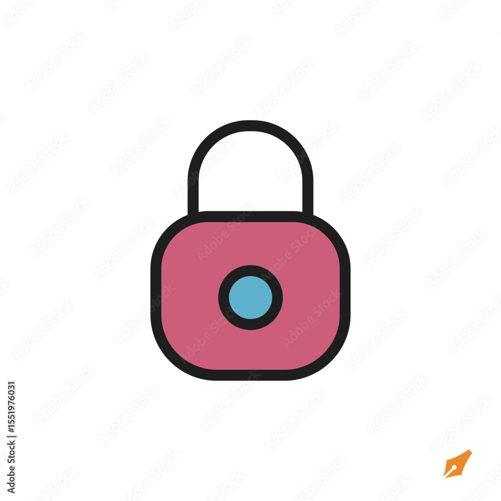 Fototapete lock icon is designed in a visually appealing and easily recognizable style. it’s suitable for vario