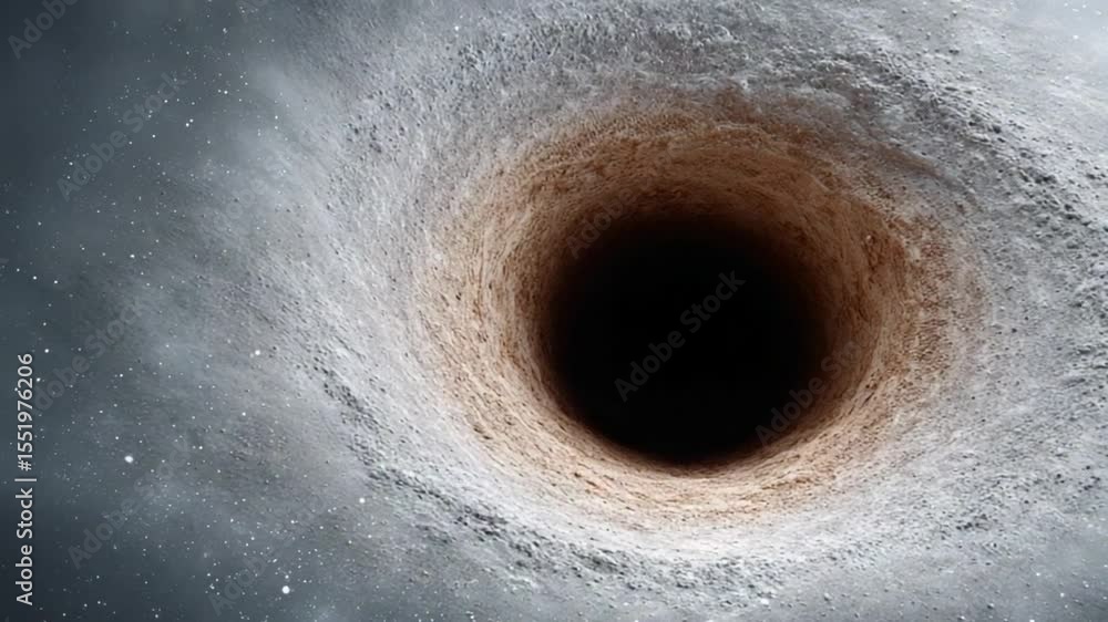 Aufkleber Cosmic Abyss: A mesmerizing view into the heart of the universe, capturing the infinite void of a black hole, a symbol of mystery, power, and the unknown. 