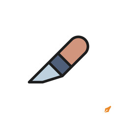 cutter icon is designed in a visually appealing and easily recognizable style. It’s suitable for various visual needs such as apps, presentations, digital media, or other graphic design projects.