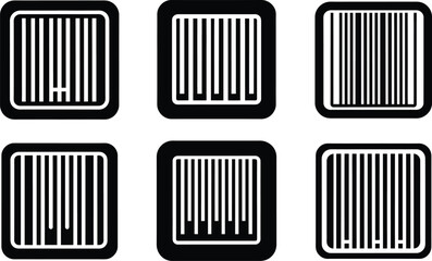 set of black and white barcode